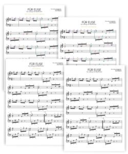 Download FREE and play Fur Elise piano notes letter...